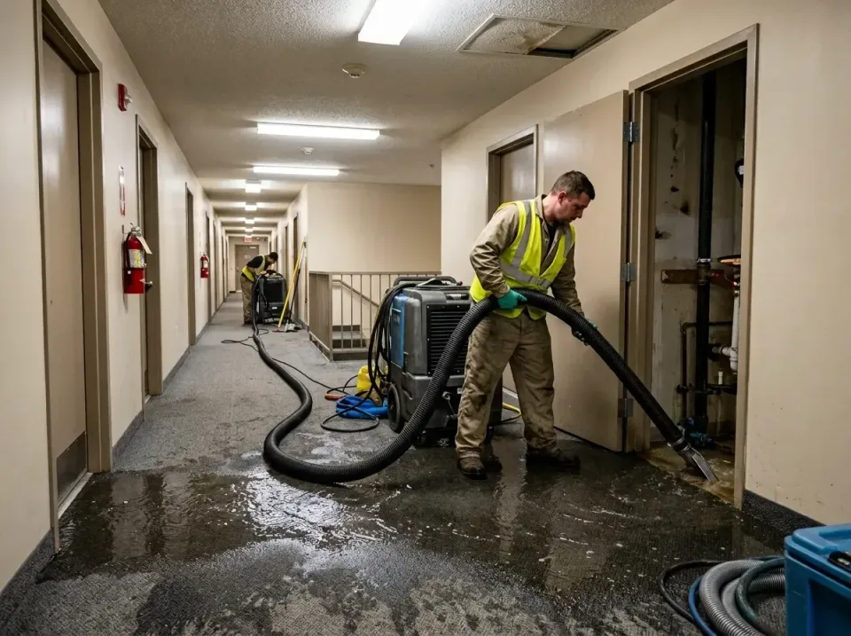 multi-unit-apartment-hallway-f-005 — frequently asked questions, Emergency Burst Pipe Water Extraction & Removal in Bartlett…